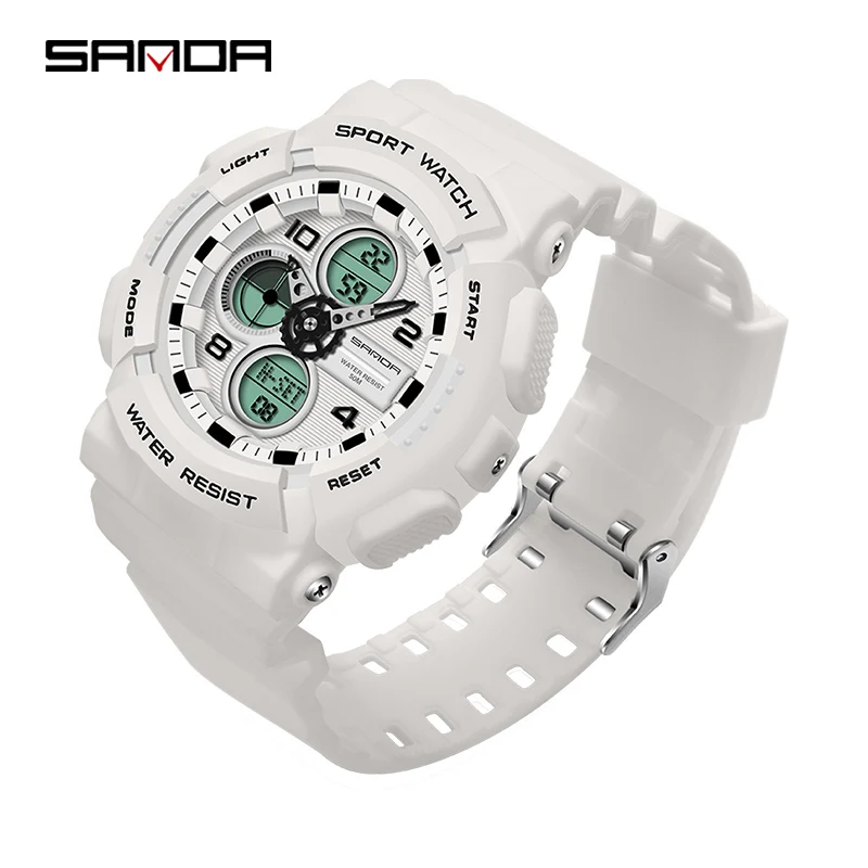 SANDA New Luxury Women Sport Digital Watch Multifunction Waterproof Watches Digital Ladies Clock Casual Relogio Feminino 6027