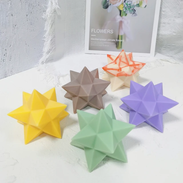 3D Pentagram Candle Molds Five Pointed Star Silicone Moulds DIY Cake Baking  Mousse Silicone Mold Aromatic Candle Making Mold - AliExpress