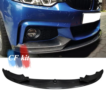 

CF Kit P Style MT Carbon Fiber Front Lip Spoiler For BMW 4 Series F32 F33 F36 M Sport Bumper Car Styling