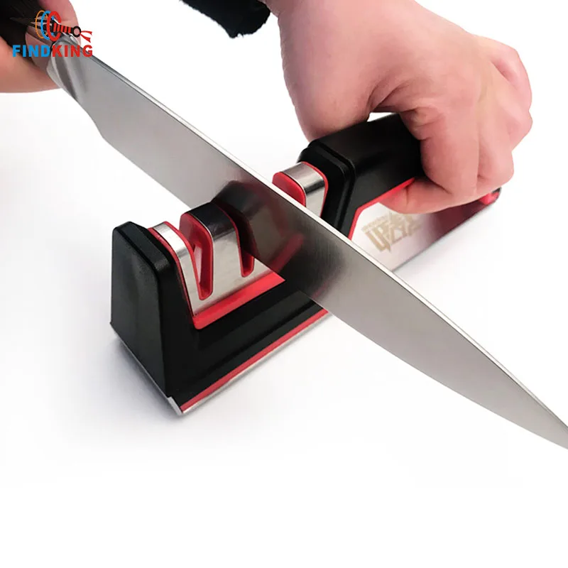 KitchenKnifeSharpener3StagesScissorsCoarseFineSteelWhetstone