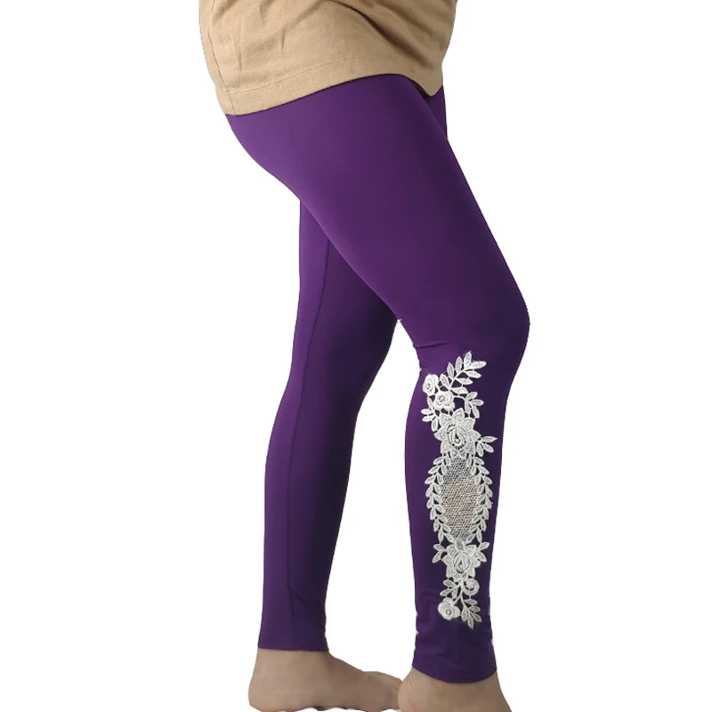 compression leggings XS-7XL Leggings Women Modal Cotton Lace Crochet 2022 Leggins Plus Size Long Tights Leg Pants Size 7XL 4XL 3XL XXL XL S 6XL 5XL tiktok leggings Leggings