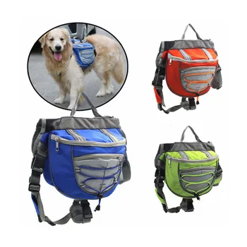 

High Quality Dog saddle Bags Pet Accessories Waterproof Adjustable Nylon Pet Backpack For Large Dog Hiking Travel Dog Carriers