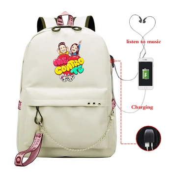 

New Usb Charging Girls Backpacks Me Contro Te School Bags Teenager Travel Laptop Backpack Women Knapsack Bag