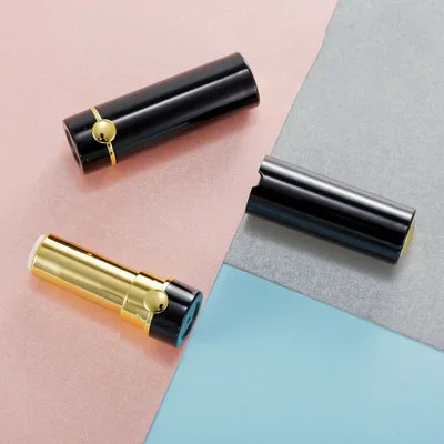 black gold dot 10 Вт, 30 Вт, 50 шт. цвета: черный, красный, Розовый Ключ Корона квадратная Золотая редис пустой тюбик губной помады 12,1 мм бальзам для губ контейнер для косметики многоразовая оболочки - Цвет: black gold dot
