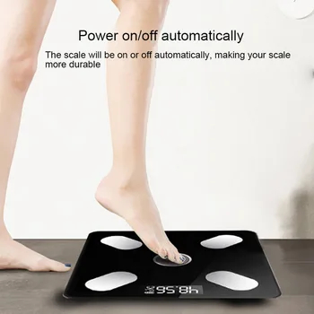 

Body Fat Scale Scientific Smart Electronic LED Digital Weight Measure Bluetooth APP Android or IOS Bluetooth Bathroom