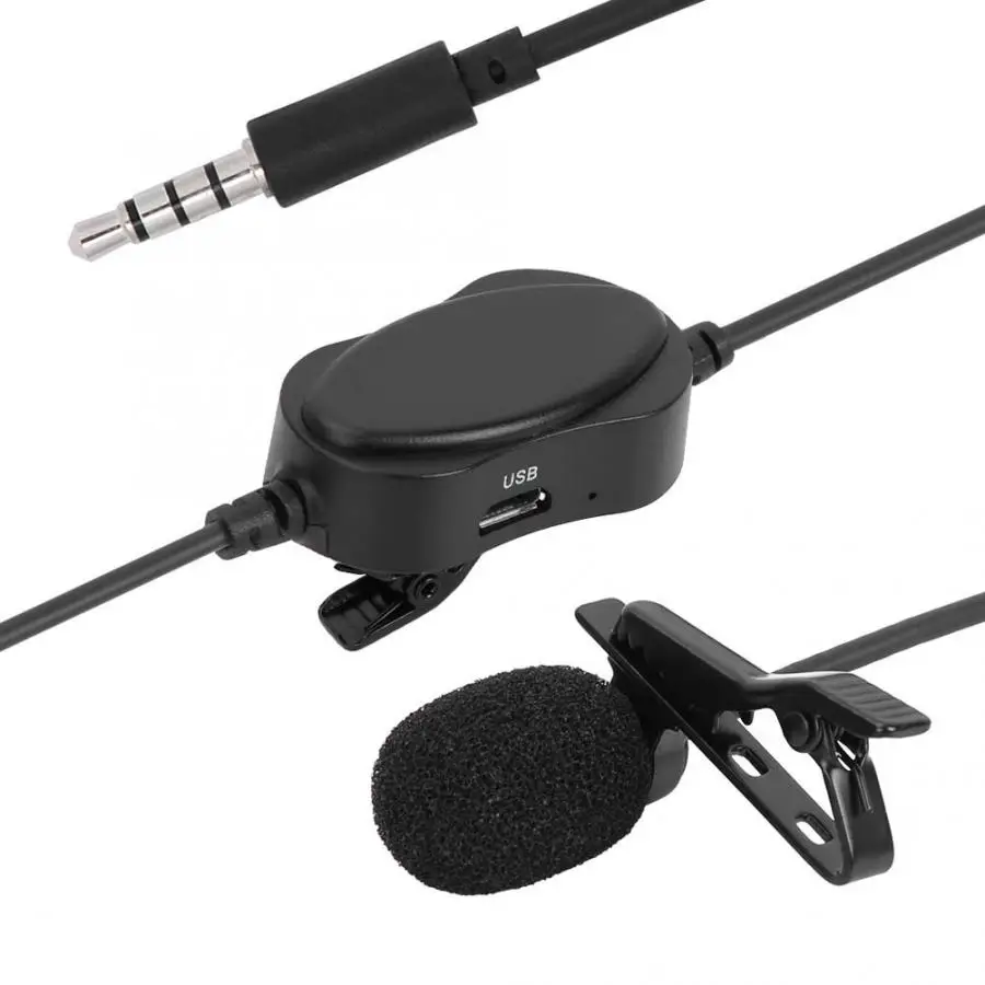 New YELANGU MY2 Omnidirectional Audio Video Record Lapel Microphone for Recording Live Broadcast