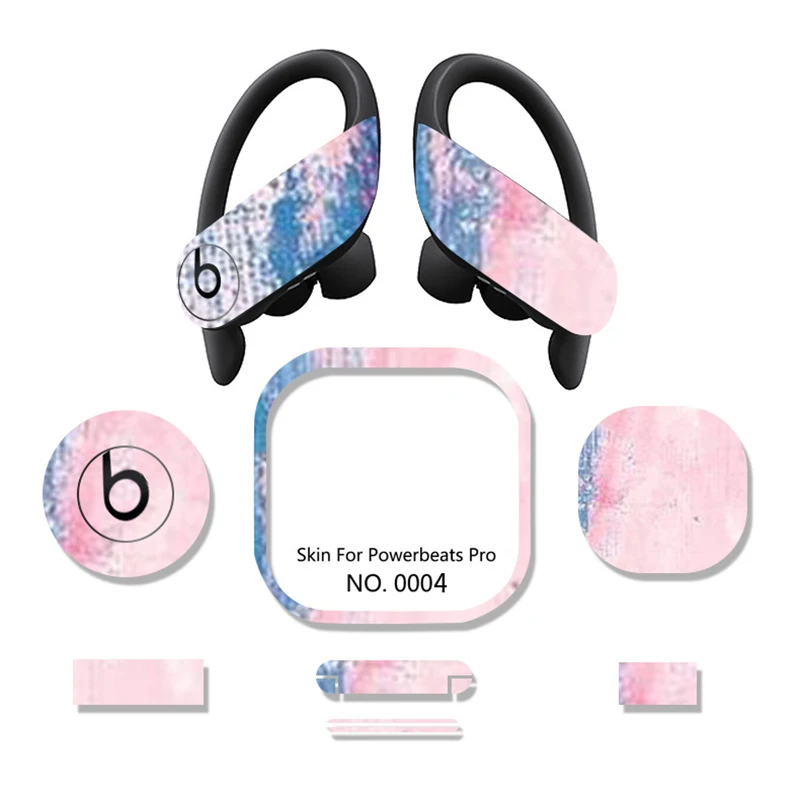 02 pink Mr NEW применимый для Powerbeats Pro стикер для наушников защитная пленка Beats стикер s Персонализированная наклейка против царапин s Cool Hot - Цвет: 02 pink