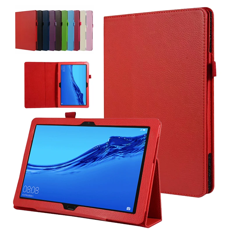 Folio PU кожаный планшет защитный откидной Чехол с подставкой для 10 1 &quotHUAWEI Mediapad M5 Lite