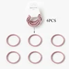 6 PCS Solid Color Basic Elastic Hair Bands For Girls Pink Tie Gum Scrunchie Ring Rubber Bands 2022 Hair Accessories Set ► Photo 3/6
