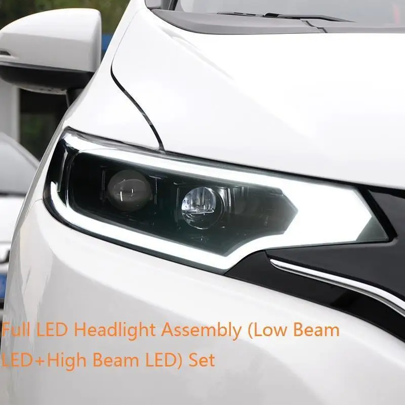 Para Авто Стайлинг Led Drl дневные ходовые Автомобильные фары передние противотуманные задние фары 14 15 16 17 для Honda Fit