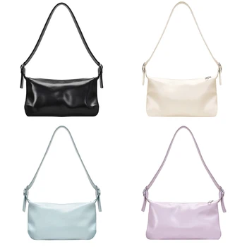 

Women Totes Fashion Pure Color Handbag Purse Ladies Fashion Shoulder Bag Handbags PU Leather Female Shoulder Bags