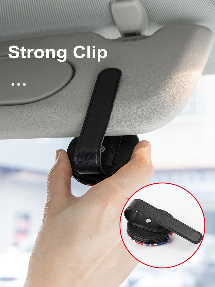 Heinmo Supporto Occhiali Per Auto: Clip Universale Per Visiera Parasole, Per Mini Cooper (rosso)