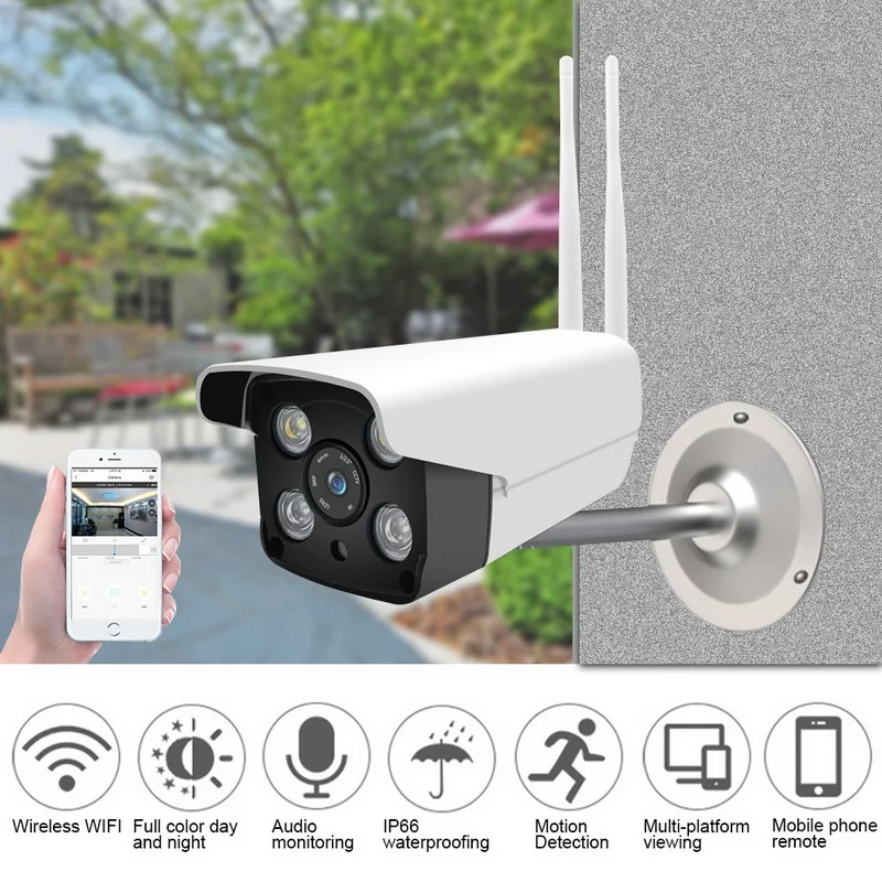 

HD 720P IP Camera Outdoor Waterproof Wireless Surveillance Camara LED/IR Light Night Vision Security CCTV Max 128G Card