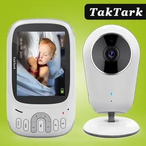 TakTark BM611 Monitor de bebé de 3.2 pulgadas con cámara y audio, audio de  2 vías, visión nocturna, zoom digital, modo VOX, temperatura ambiente