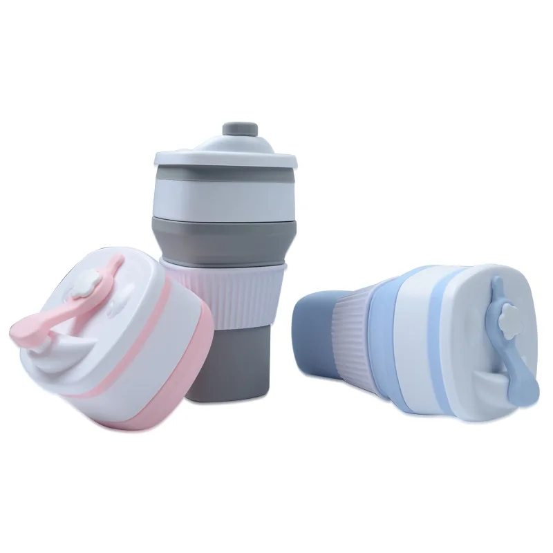 

Shenzhen Outdoor Sports Glass Silica Gel Telescopic Folding Cup Multi-functional Color Glass Pitcher