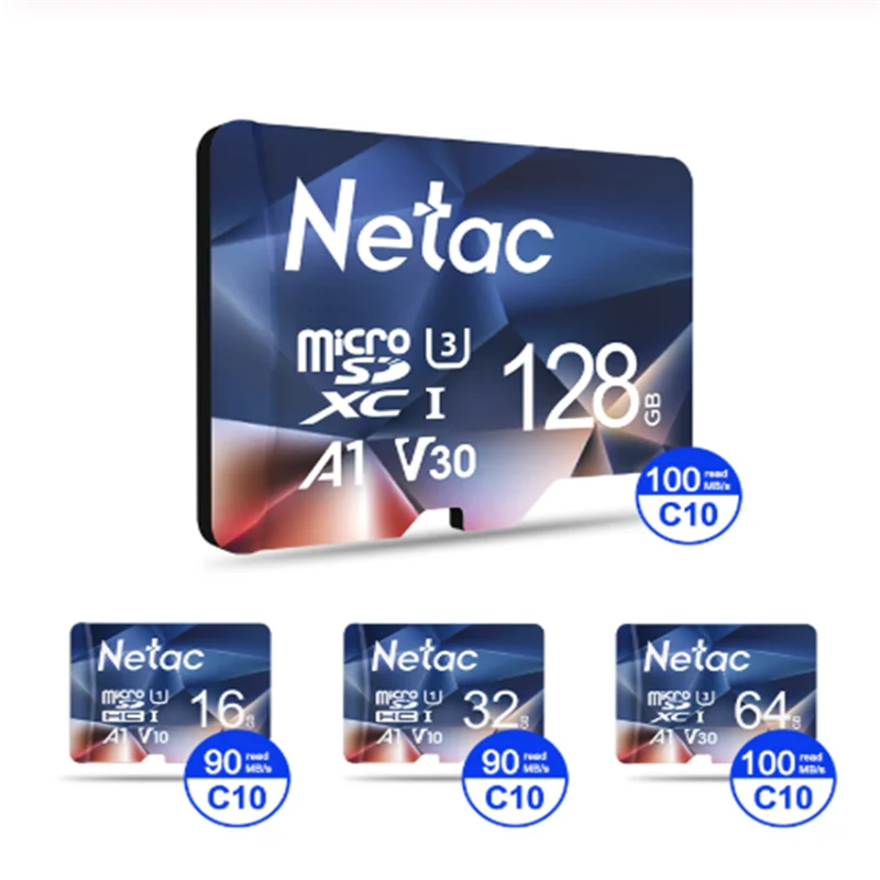 Netac Micro SD карта 512 ГБ 256 64 32 памяти 128 C10 UHS 1 U3 V30 P500 Microsd TF карта|Карты памяти| |