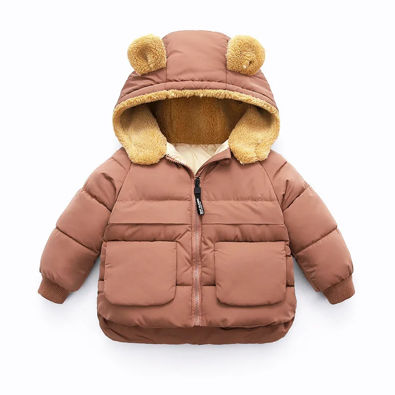 Коллекция года, осенне-зимние куртки для маленьких девочек, пальто для девочек Детская шерстяная теплая верхняя одежда с капюшоном детская одежда пальто для маленьких мальчиков возрастом от 2 до 6 лет
