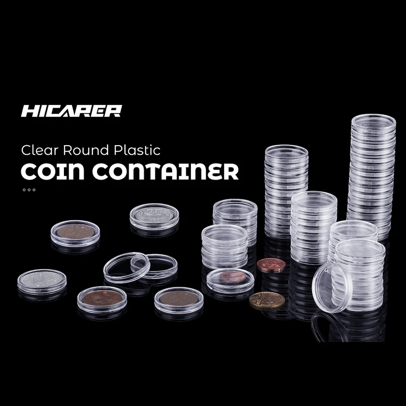 100PCS High Clear Direct Fit H38mm & H39mm coin boxes | Дом и сад