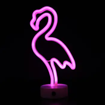 

LED Night Lamp Neon Lamp Nightlight USB or Battery Powered Neon Light Sign Wall Light Decor Interior Decoration with Base