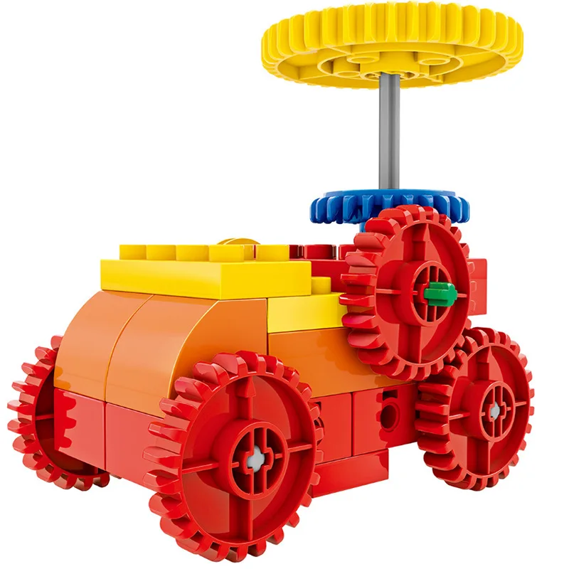 

Qun long 1501 Large Particles Building Blocks Flexible Engineering Early Education Machinery Gear Set Children Assembled Educati