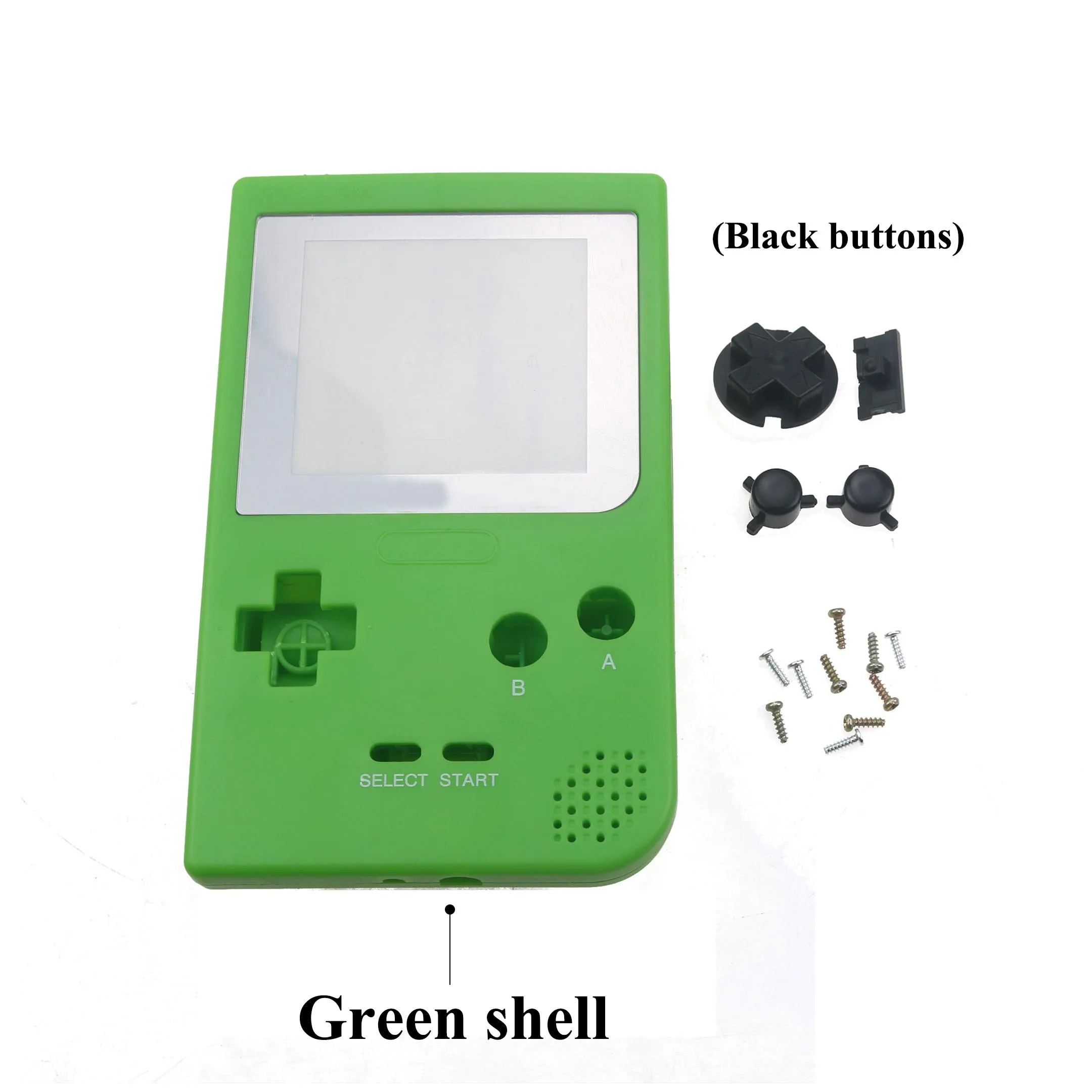 Green-Black YuXi полный комплект Классический корпус Оболочка Чехол ремонтные части для игровой консоли Gameboy для GBP с кнопками отвертка - Цвет: Green-Black
