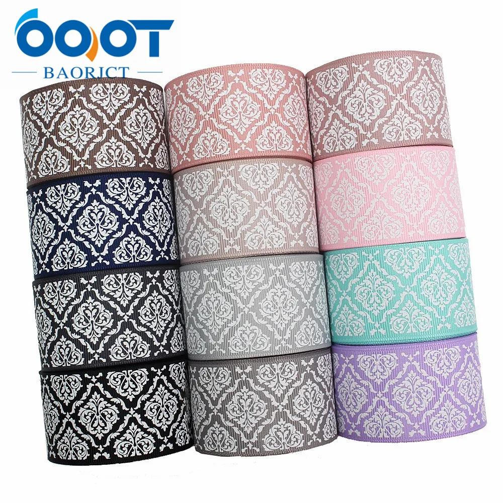 12 each one yards OOOT BAORJCT I-191214-2767, 10 ярдов 38 мм, красочные геометрические печатные корсажные ленты, одежда лук кепки DIY материалы украшения - Цвет: 12 each one yards