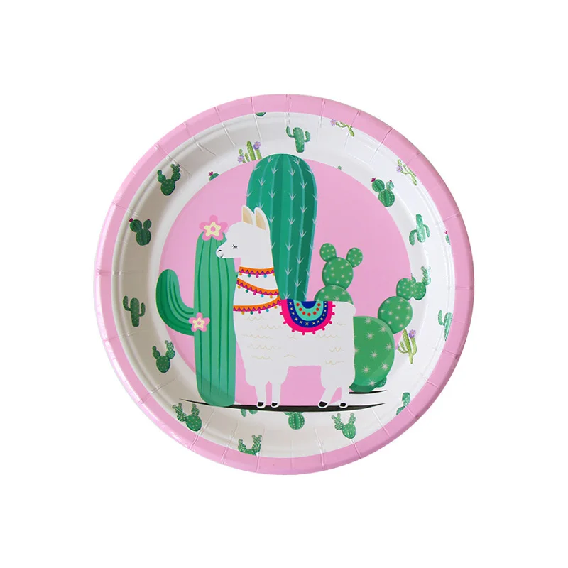 Мексиканский кактус лама Альпака декоративная бумага для вечеринок чашки пластины задний план фиеста шары для детей принадлежности для рождения детей