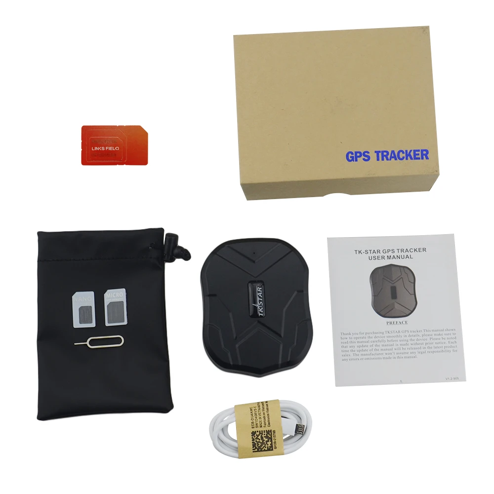 with free card 2 10000 мАч gps трекер для автомобиля TK905B Водонепроницаемый Автомобильный gps трекер Магнитный автомобиль localizador gps tkstar gps moto TK905B PK TK905 - Цвет: with free card 2