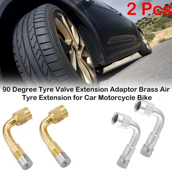 

90 degree Brass Air Tyre Valve Extension Car Motorcycle Tire Tyre Valve Extension Adapter Wheel Tire Stem Extender Accessories