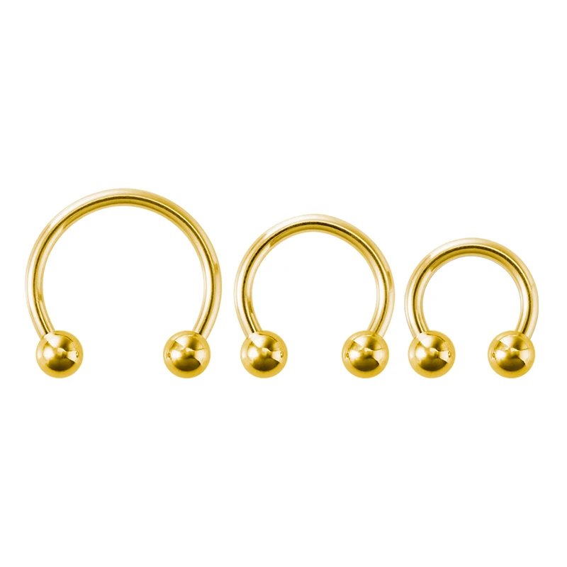 Lot De 14 Piercings Nez Fer à Cheval En Acier Inoxydable - Tailles 6 à 14 Mm - Pour Septum, Sourcils, Lèvres - Homme Et Femme - 10