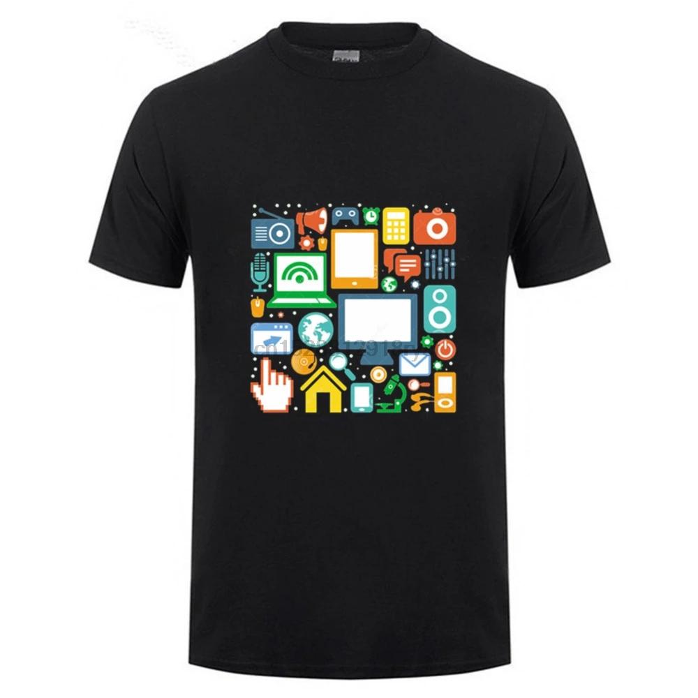 RETRO TECHNOLOGY Men T Shirt 2018 o neck Short Sleeve Cool Music