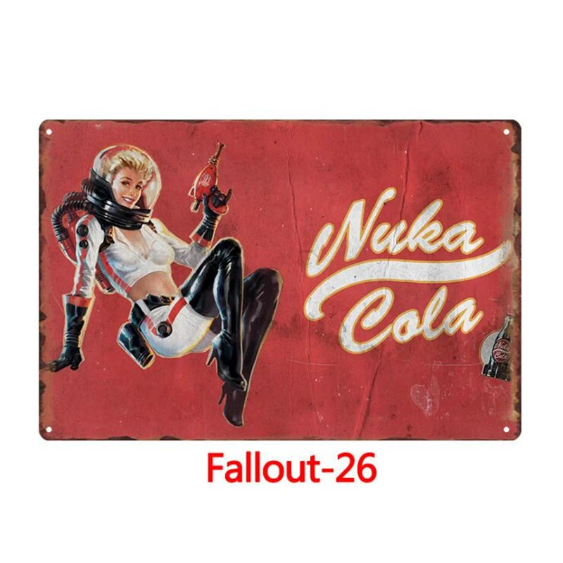 Винтажная игра Fallout 3 4 Ретро металлический оловянный плакат с подписью металлический знак паб домашняя доска металлический винтажный домашний Декор стены искусства бара украшения