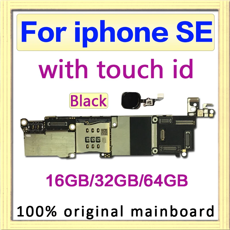 

Factory unlocked for iphone SE Motherboard with Touch ID/Without Touch ID 100% Original for iphone 5SE Mainboard with Full Chips