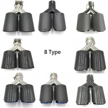 

1 Piece Ak Glossy / Matt Carbon Exhaust Dual Tips Car Muffler Double Pipes for Exhaust Systems Dual Tips Car Accessories