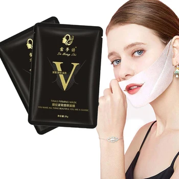 

5 pcs V Line Slimming Mask Face Lifting Mask Miracle V-shaped Mask Double Chin Reducer Lifting Patch Face Firming Tool