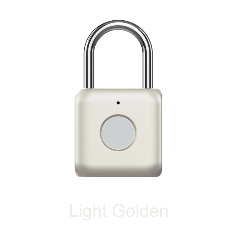 Light Golden Xiaomi USB Перезаряжаемый умный безключевой электронный замок с отпечатком пальца домашний Противоугонный замок безопасности дверной багажный замок для чемодана - Цвет: Light Golden