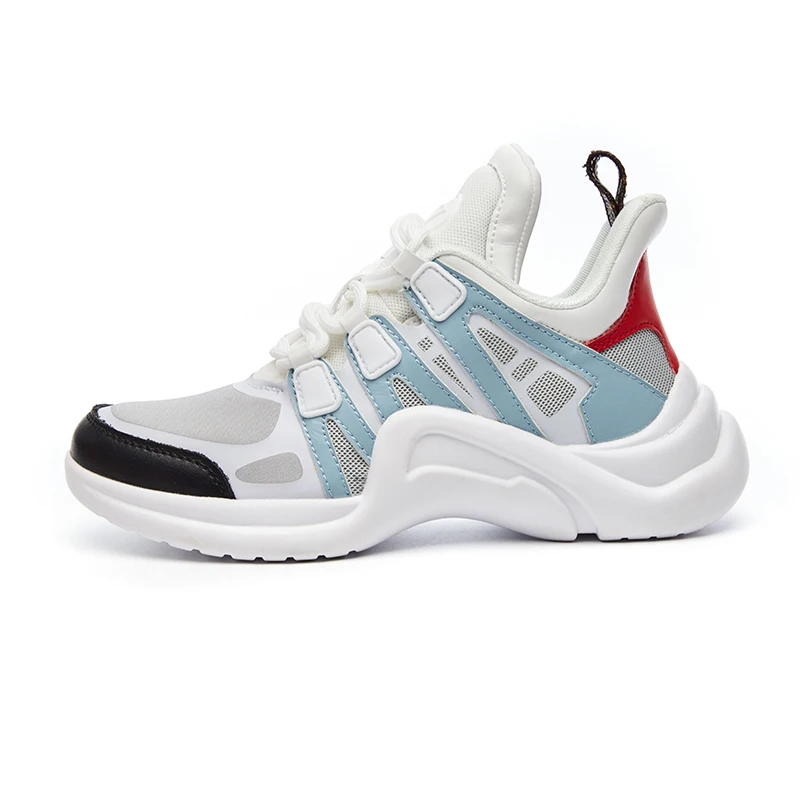blue sneakers Популярные стильные женские кроссовки для бега; дышащие кроссовки для женщин; легкие женские спортивные кроссовки; уличная прогулочная обувь - Цвет: blue sneakers