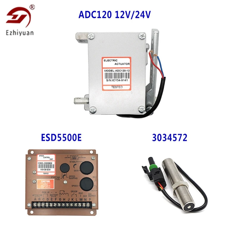 Ezhiyuan 1 комплект привод дизель-генератора ADC120 12V/24V с ESD5500E Скорость контроллер и