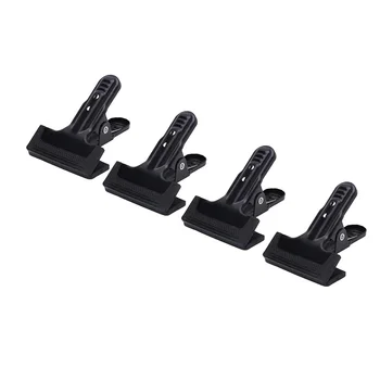 

Supplies Clamps Kit Set Metal Clip 4pcs Black Spring Metal Wide-mouth For Photo Studio