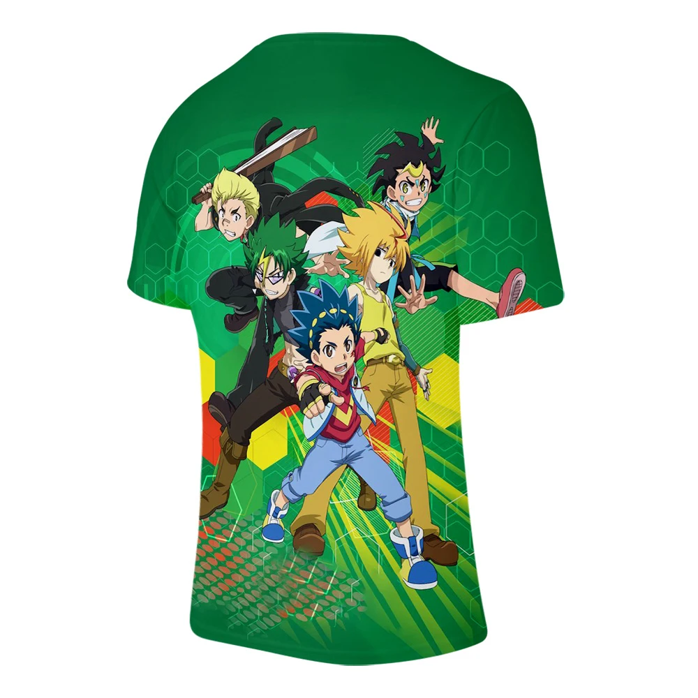 Beyblade Burst Evolution полиэстер мужские летние с коротким рукавом новая футболка тренд повседневная с коротким рукавом Harajuku уличная