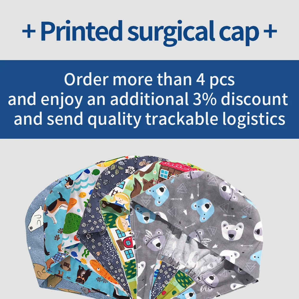 new Medical surgical caps dentists Medical Scrub Cap for Women and Men Surgical Hats Cotton Soft Sweat Band Dentistry Nurse cap