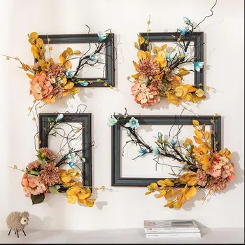 

Creative simulation of the flower photo frame home wall fake flowers artificial flower