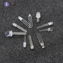 100 шт круглый светодиодный головной убор 5 мм красно-синий/красно-зеленый двойной молочно-белый 3Pin общий анод/катод