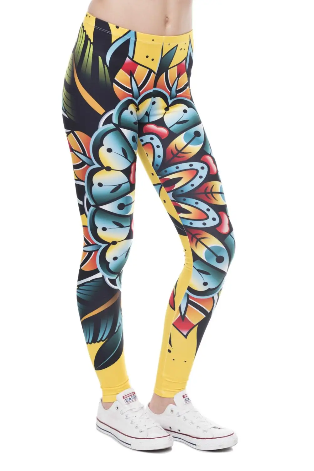 2019 Autumn Women Leggings Fresh Lotus Digital Print Woman Leggins Aztec Round Ombre Fitness Workout Plus Size Legging