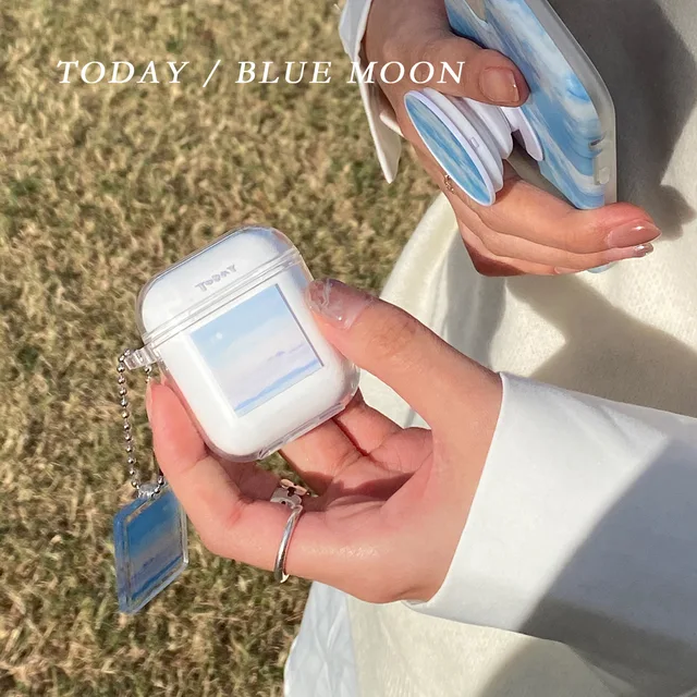 Cute Fresh Flower Earphone Case For AirPods 1 2 Pro Case Transparent TPU Air pods 3 Bluetooth Earphone Charging Box With Keyring 23