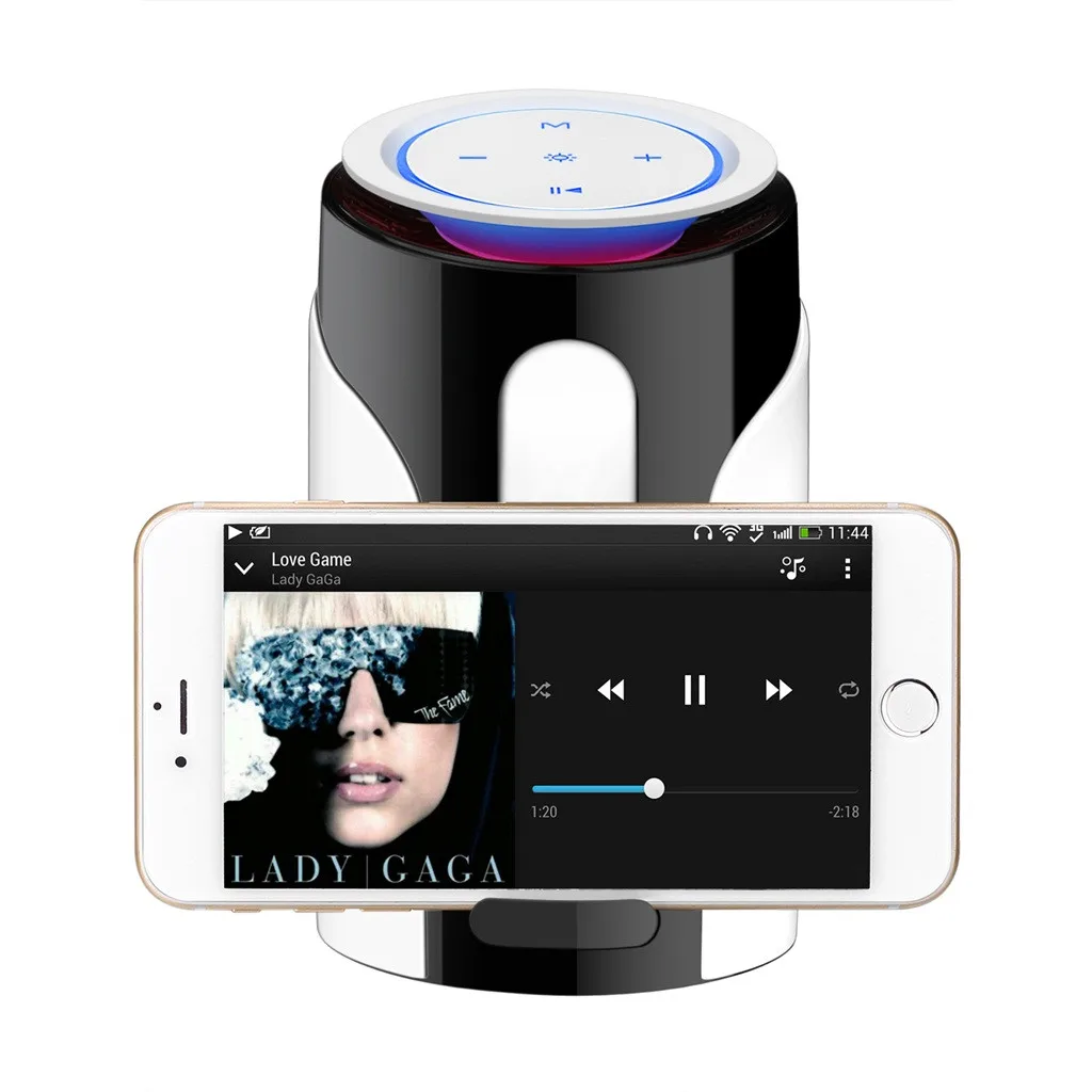 

LED Light Wireless Portable Subwoofer Small Speaker Bluetooth Speaker Phone Hold U Disk and TF Card FM AUX Audio Input 10m