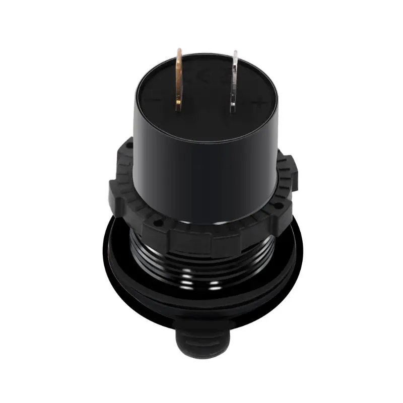 12 V/24 V металла Водонепроницаемый двойной QC3.0 USB адаптер для быстрого автомобильного Зарядное устройство Мощность выходной вольтметр
