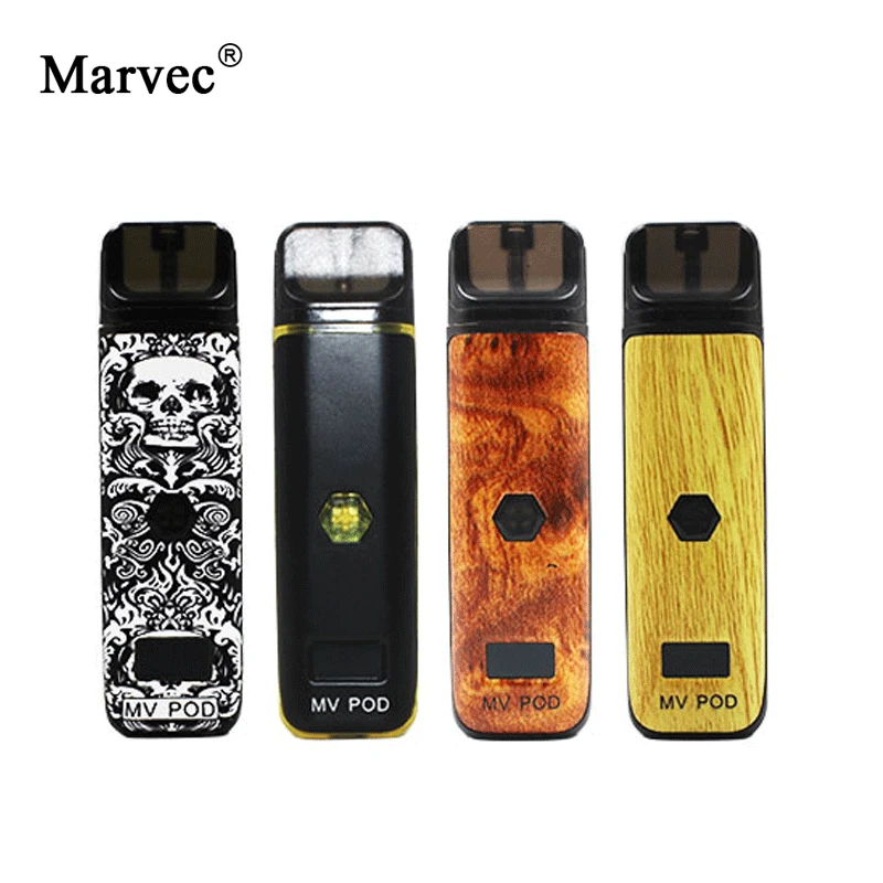 

Original Marvec MV Pod Starter Kit with LED Screen 400mAh Adjustable Wattage Battery Mod 2ml Cartridge E Cigarett Vape Pen Vapor