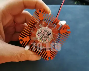 

12V Aluminum Heatsink Radiator with Fan for 5W 10W 20W High Power Led Hole Distance 5.5cm