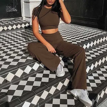 

Women's Sets Female Workout Clothes Fitness Seamless Sports Suits Short Sleeve+High Waist Trousers Running Sportswear Clothing#t